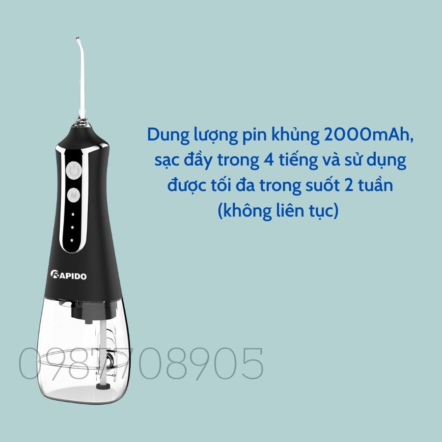 Máy tăm nước cầm tay Rapido, bảo hành chính hãng 12 tháng