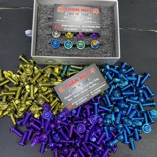 ốc titan gr5 8li20 mỏng bắt đĩa thắng wave dream (titanium bolt grade 5 m8*20 8x20 umbrella for braking dics )