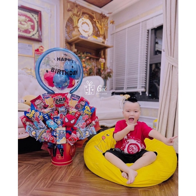 Lẵng quà sinh nhật spider man cho bé