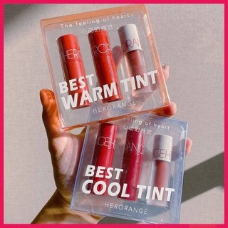 Set 3 Cây Son Kem Lì MINI Heorange best cool tint | BigBuy360 - bigbuy360.vn