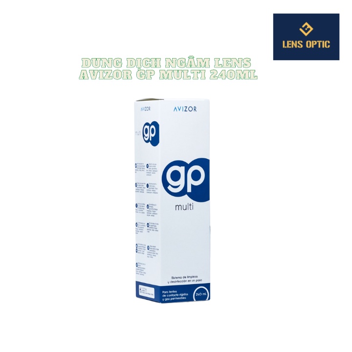 Nước ngâm rửa lens Avizor GP Multi 240ml, dung dịch ngâm lens cứng Ortho K