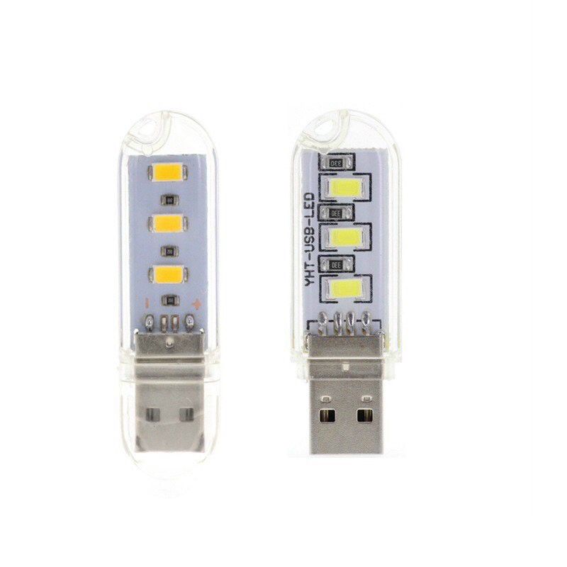 Đèn LED Mini 3 bóng siêu sáng cắm cổng USB, thanh đèn led làm đèn pin