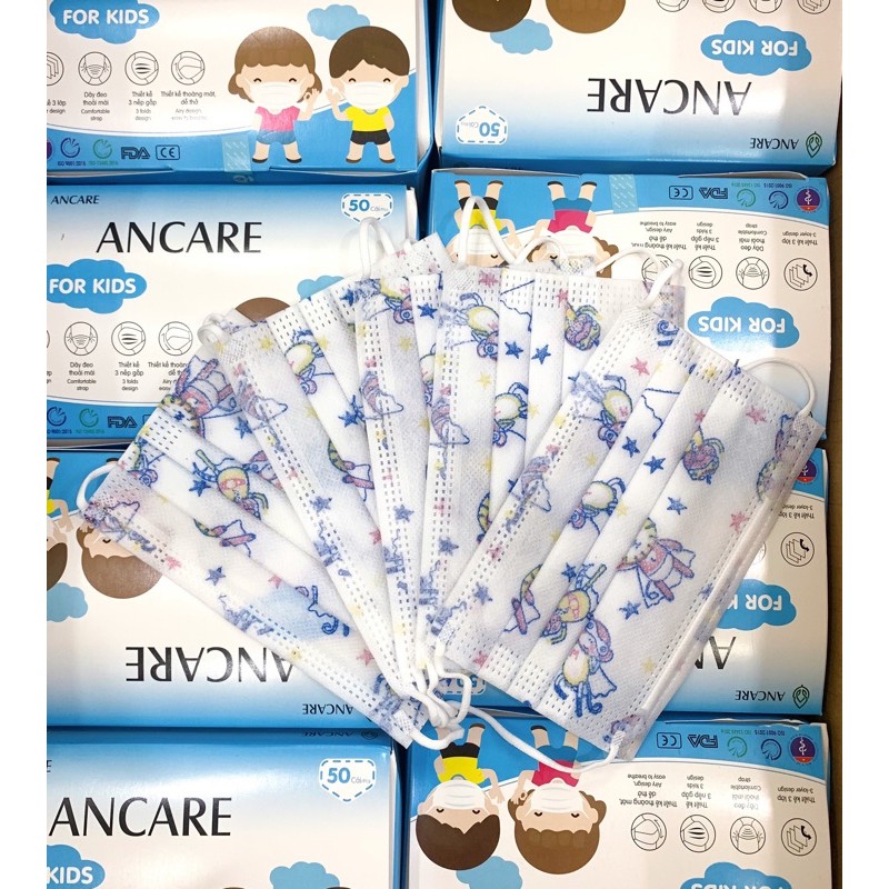 Khâu Trang Y Tế 4 Lớp Kháng Khuẩn Trẻ Em Hộp 50 Cái | BigBuy360 - bigbuy360.vn