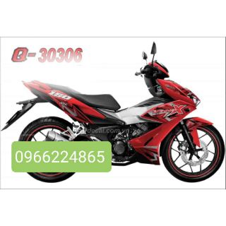 Tem WinnerX tem rời bản ba lớp màu đỏ xám dán cho xe Winner x
