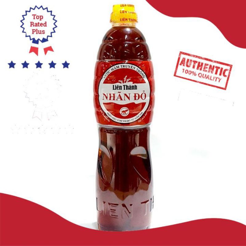 Nước mắm truyền thống Liên Thành nhãn đỏ 10 độ đạm chai 900ml