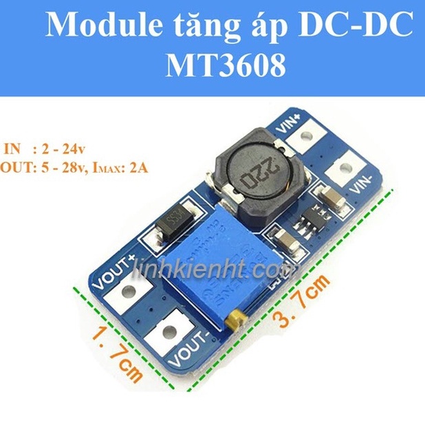 Mạch nguồn tăng áp DC MT3608 2A