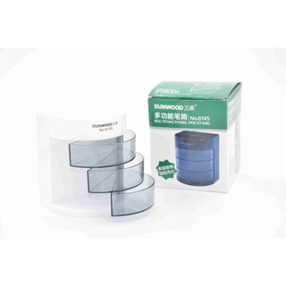 Hộp cắm bút - hộp đựng bút nhiều ngăn đa năng để bàn cao cấp Sunwood 6145 - HOKAMI STORE