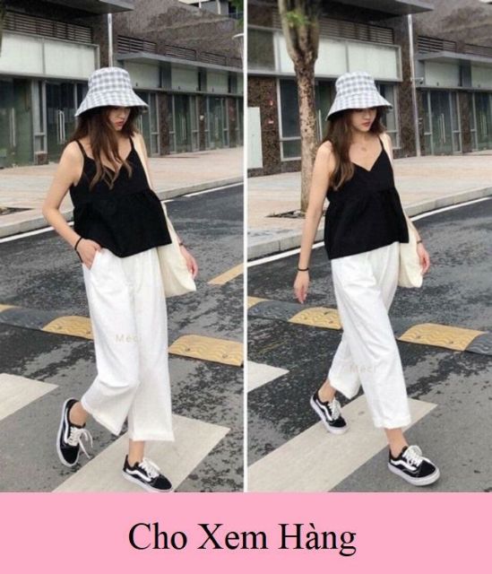 Quần Ống Suông  Đũi 9 Tấc Siêu Hót_Quần Lửng Suông (40-65kg)