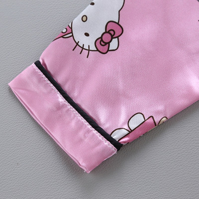 Bộ Đồ Ngủ 2 Mảnh In Hình Hello Kitty Dễ Thương Cho Bé 1-6 Tuổi