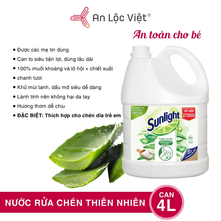 Nước rửa chén Sunlight hương chanh - Thiên nhiên - Trà xanh