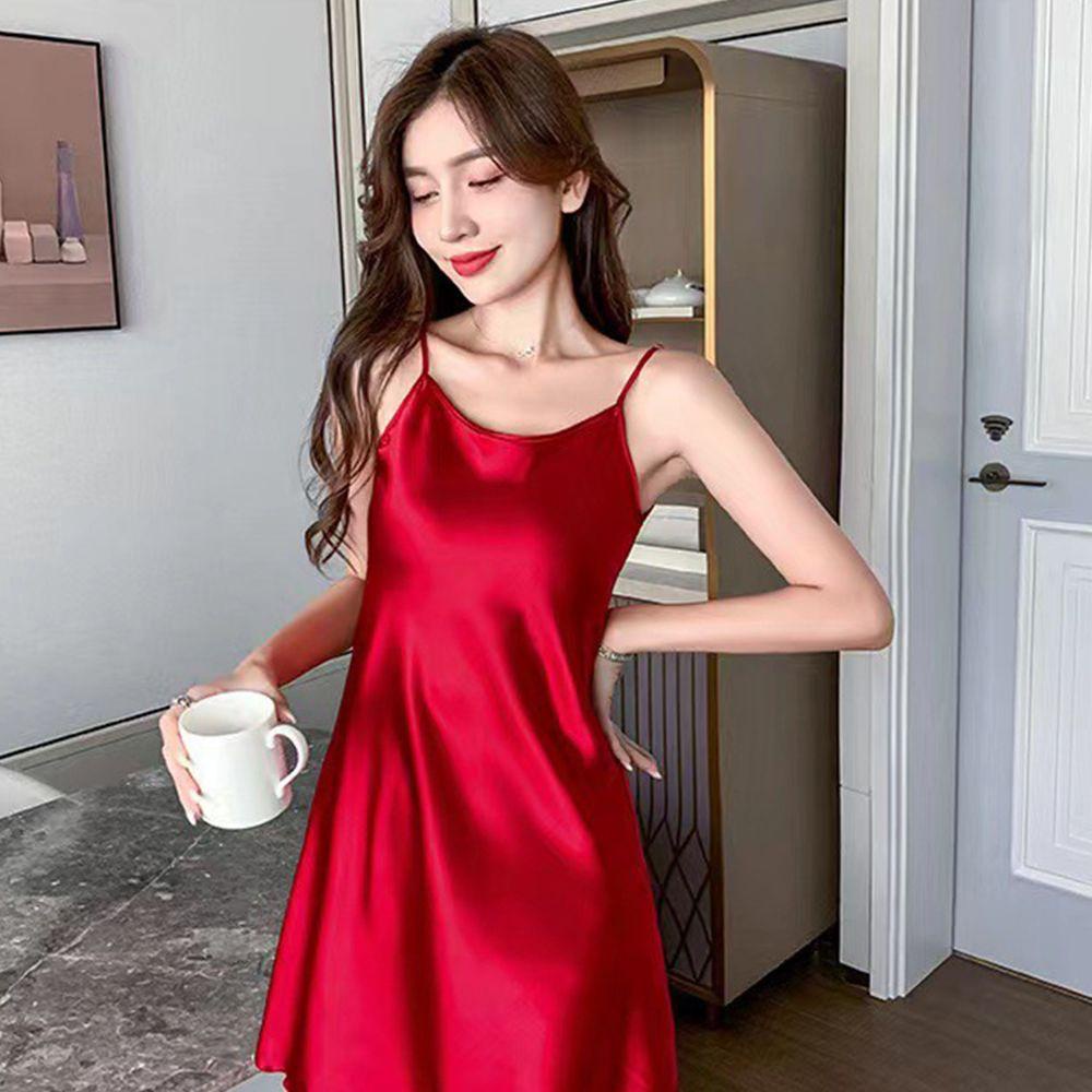 Đầm Ngủ Hai Dây Màu Sắc Ngọt Ngào Thời Trang Mùa Hè Cho Nữ