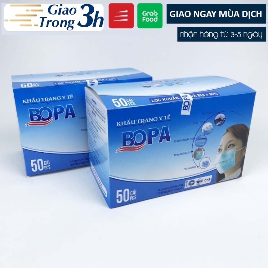 Khẩu trang y tế BOPA, khẩu trang kháng khuẩn 4 lớp l thumbnail