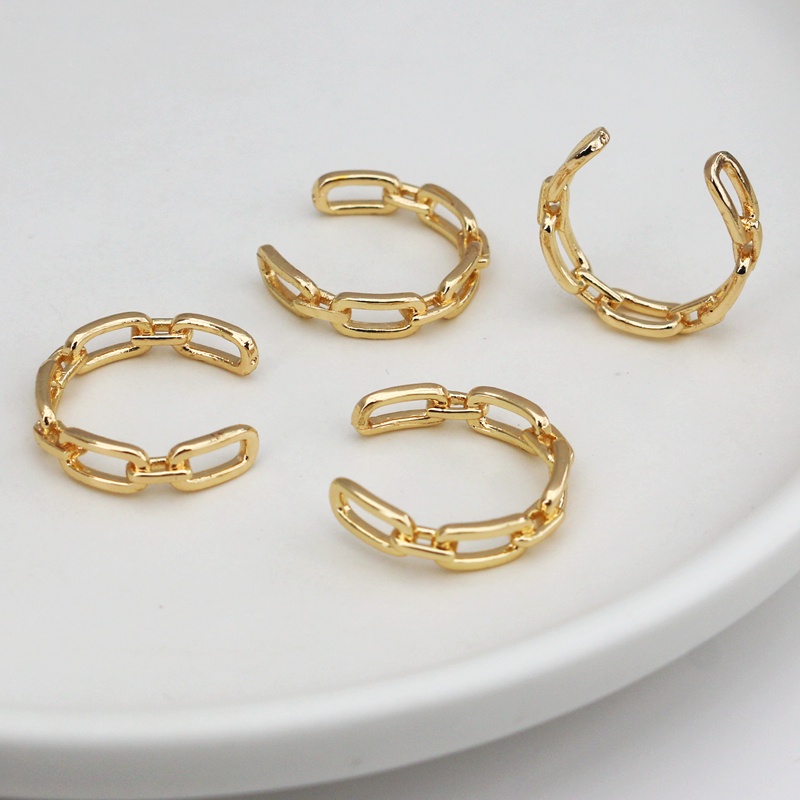 Nhẫn Hở Hình Dây Xích Bằng Đồng 14k Dày 4.8 * 20mm diy