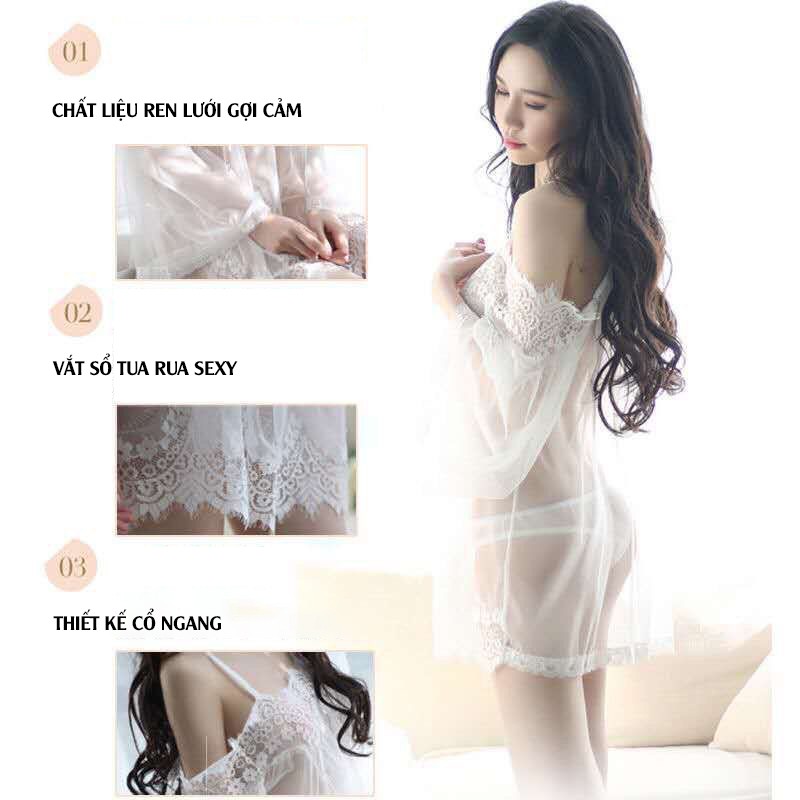 Váy Ngủ Sexy Trễ Vai Kèm Quần Lót | BigBuy360 - bigbuy360.vn