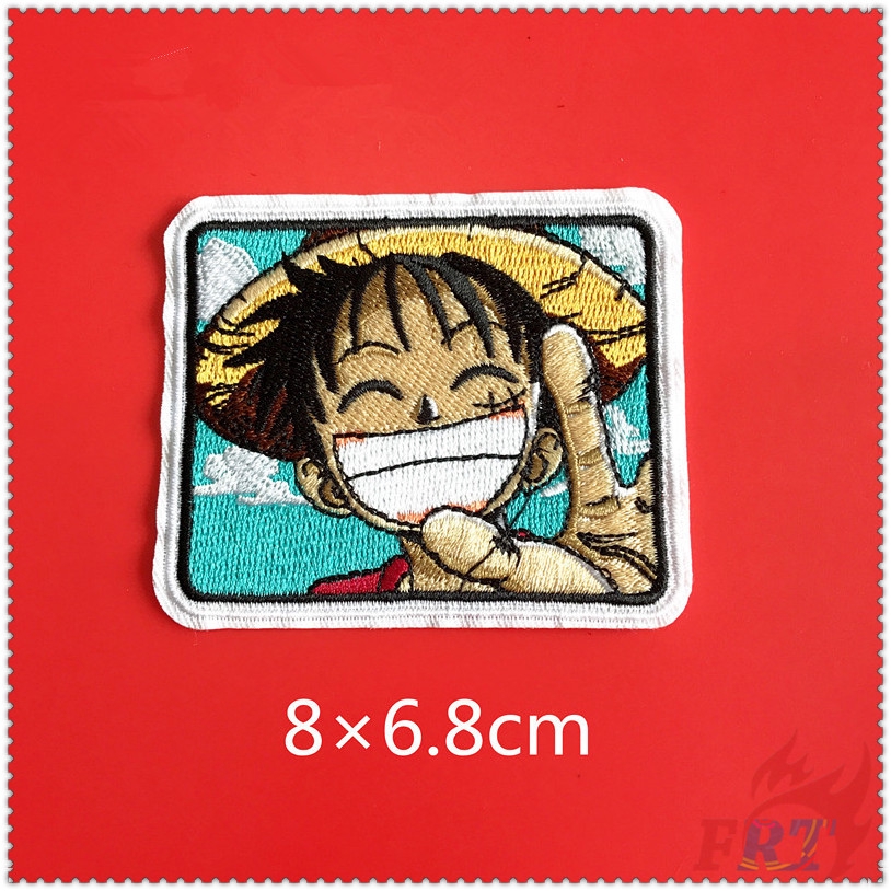 Set 5 Miếng Vá Nhiệt Dùng Trang Trí Áo Quần Hình Nhân Vật Trong Phim Hoạt Hình One Piece