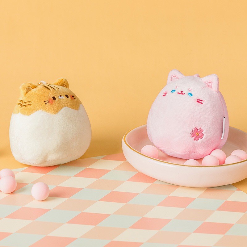 Móc Khoá Gấu Bông Pudding Màu Hồng , Vàng