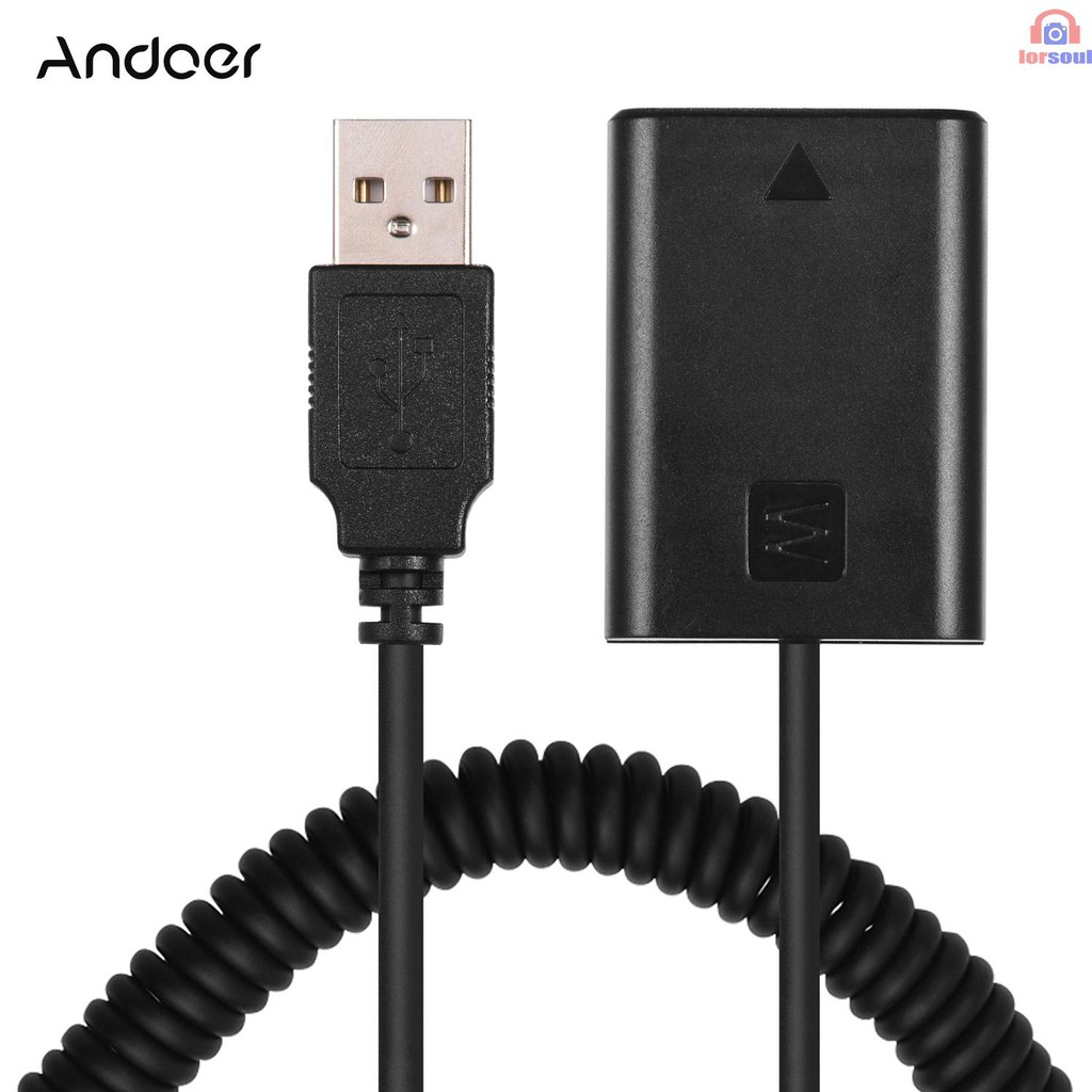 Bộ kết nối pin ảo Andoer 5V USB NP-FW50 cho Sony A7 A7II A7R A7S A7RII A7SII A6000 A5000 A3000 NEX5 NEX3 ILDC