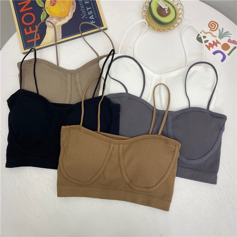 QKOOLE Áo croptop không tay phong cách Hàn Quốc thiết kế quyến rũ cho nữ
