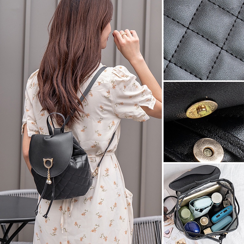 Ba Lô Tua Rua Hai Lớp Thời Trang Dành Cho Nữ