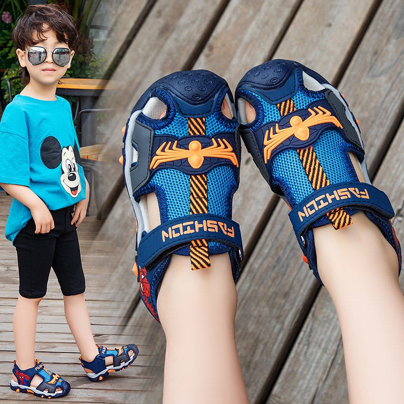 ❒℗Dép trẻ em, dép Baotou bé trai, giày đi biển trẻ em mùa hè Phim hoạt hình đế mềm cho bé giày thường