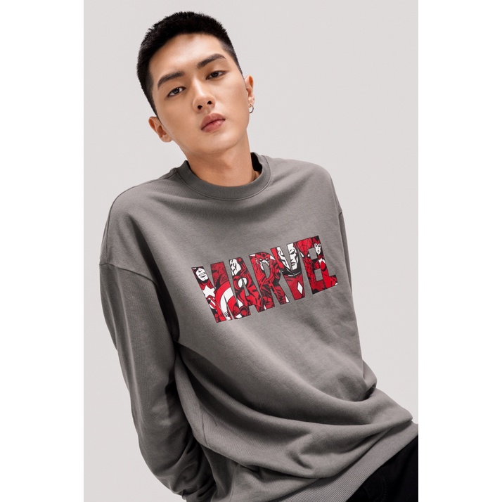 Áo Sweatshirt Nỉ Không Mũ Nam BOO Dáng Rộng In Graphic Marvel | BigBuy360 - bigbuy360.vn
