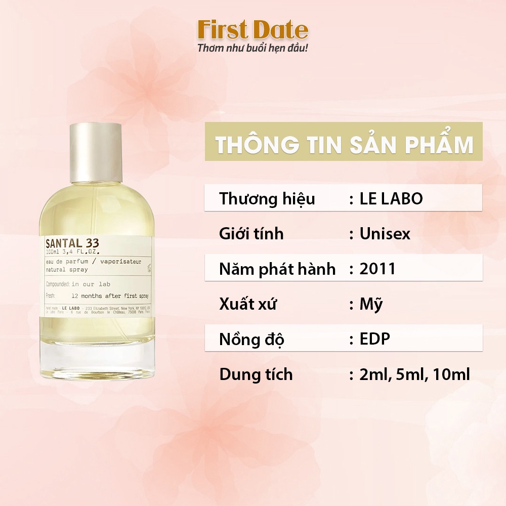 Nước hoa Labo Another 13, Bergamote 22, The Noir 29, Rose 31, Santal 33, Vetiver 46 First Date
