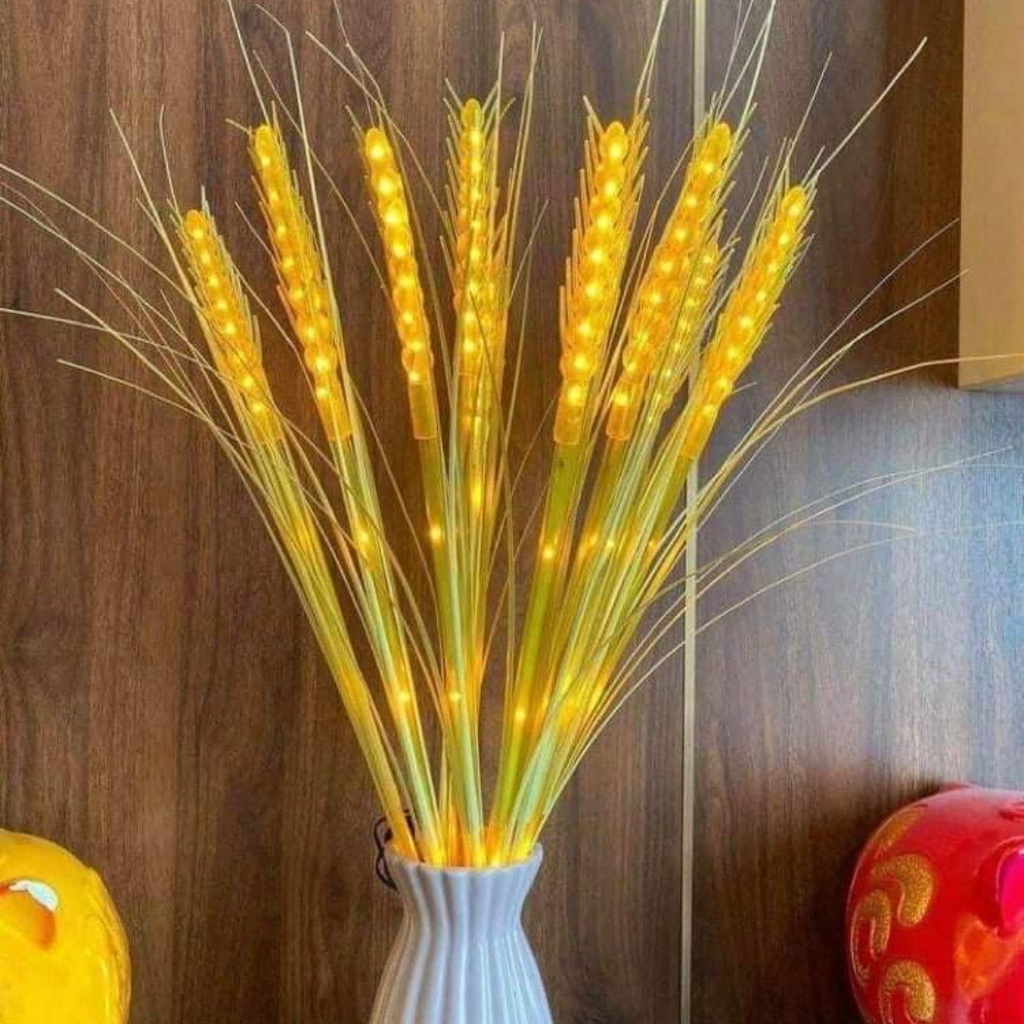 Đèn led bông lúa 10 bông trang trí tết, ban thần tài, bàn thờ gia tiên - kèm phích cắm