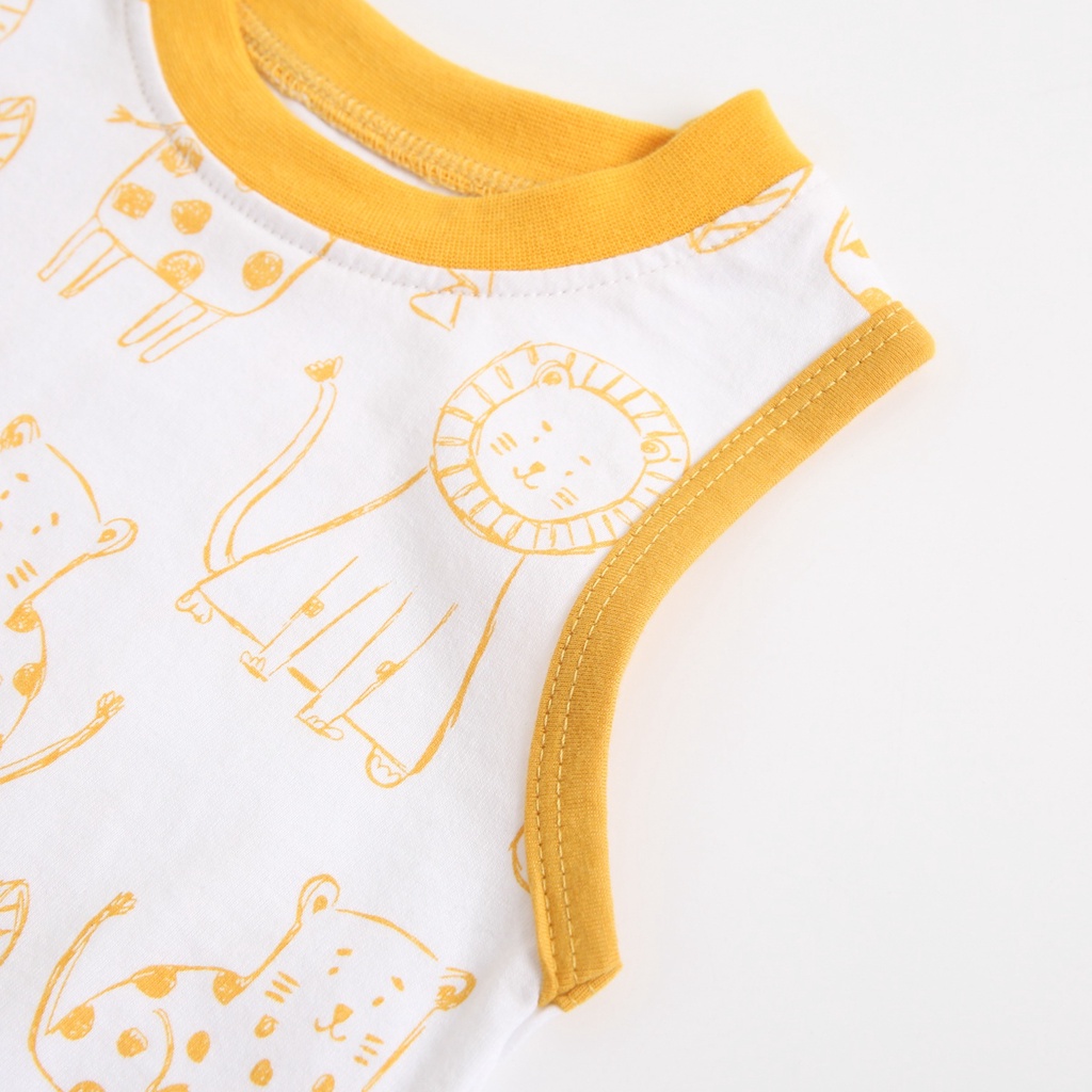 Áo liền quần Sanlutoz họa tiết phim hoạt hình con vật mùa hè cho trẻ em