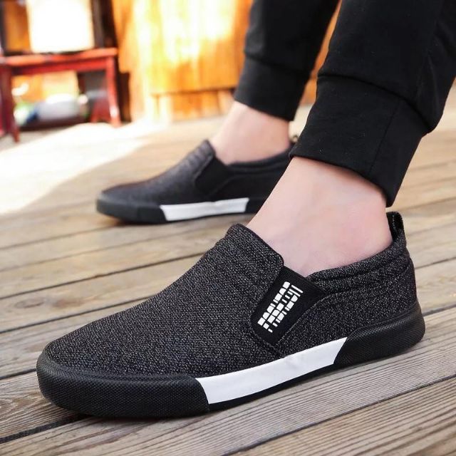 Giày lười full xanh và đen