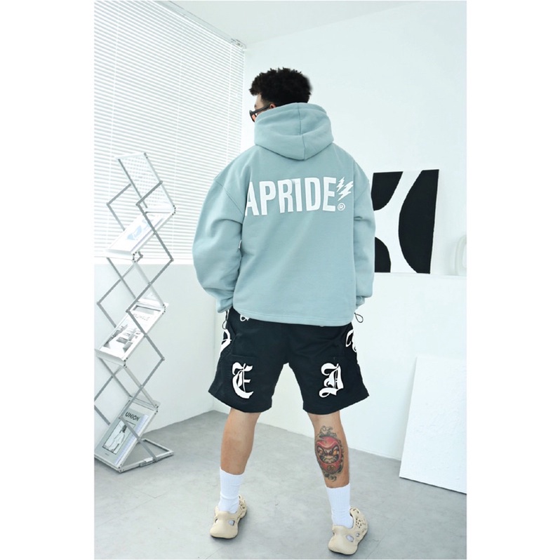 Apride Hoodie Basic + 2 Túi Xanh Sáng / Áo Hoodie Apride Basic Light Blue