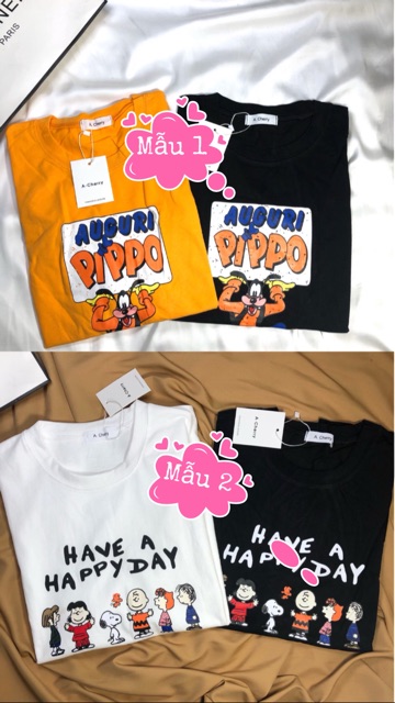 [HÌNH THẬT, CÓ VIDEO] Áo thun nữ in HAVE A HAPPY DAY hot trend 2020 | BigBuy360 - bigbuy360.vn