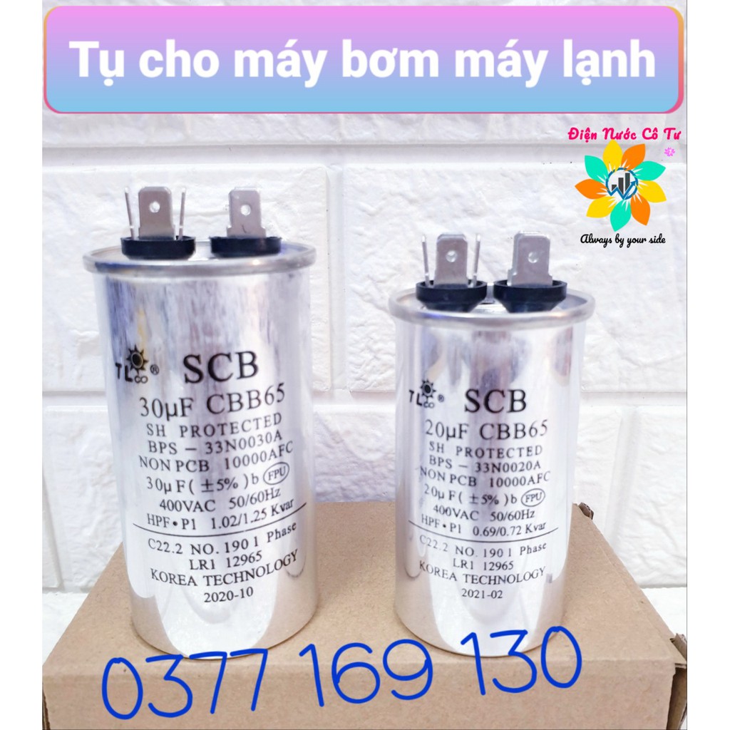 Kapa tụ máy bơm máy lạnh loại tốt 20/30/35mf