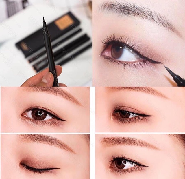 Bút kẻ mắt nước siêu lì-sắc mảnh Vacosi Waterproof Eyeliner Pen