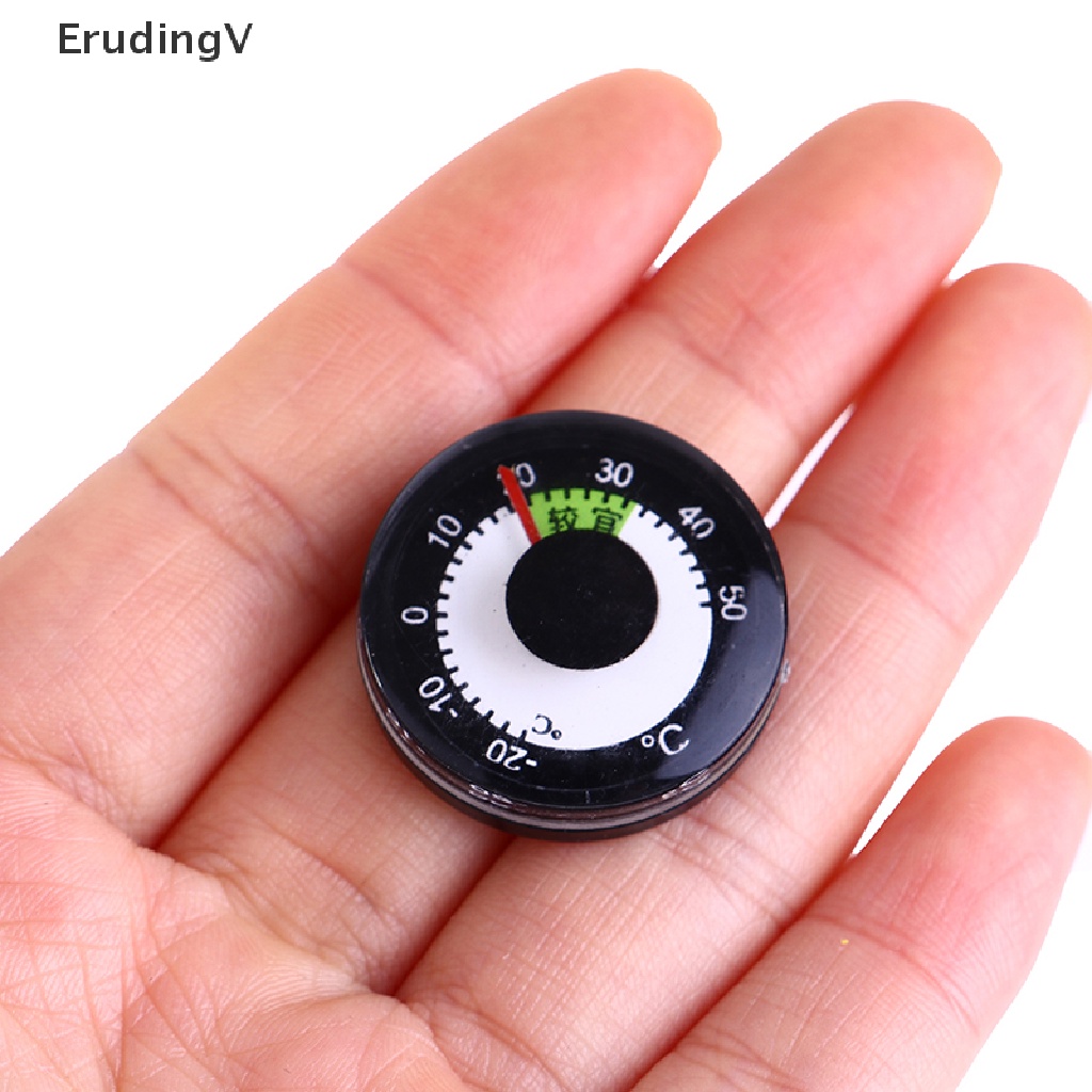 Nhiệt Kế Tròn Mini Đường Kính 27mm Bằng Nhựa Chống Thấm Nước Chuyên Dụng Cho Xe Hơi