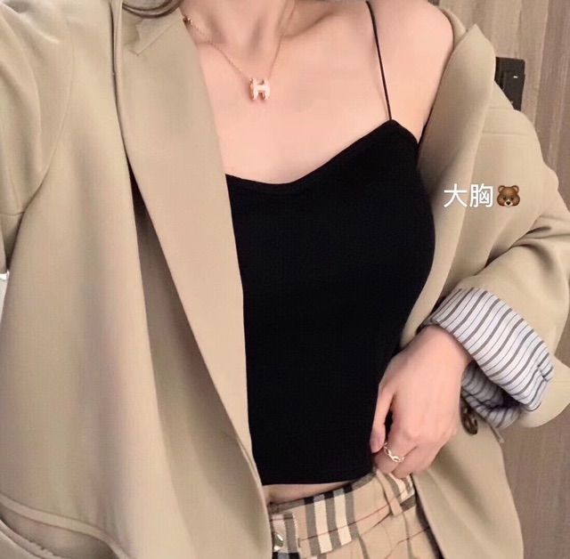 Áo 2 dây sợi bún có đệm ngực
