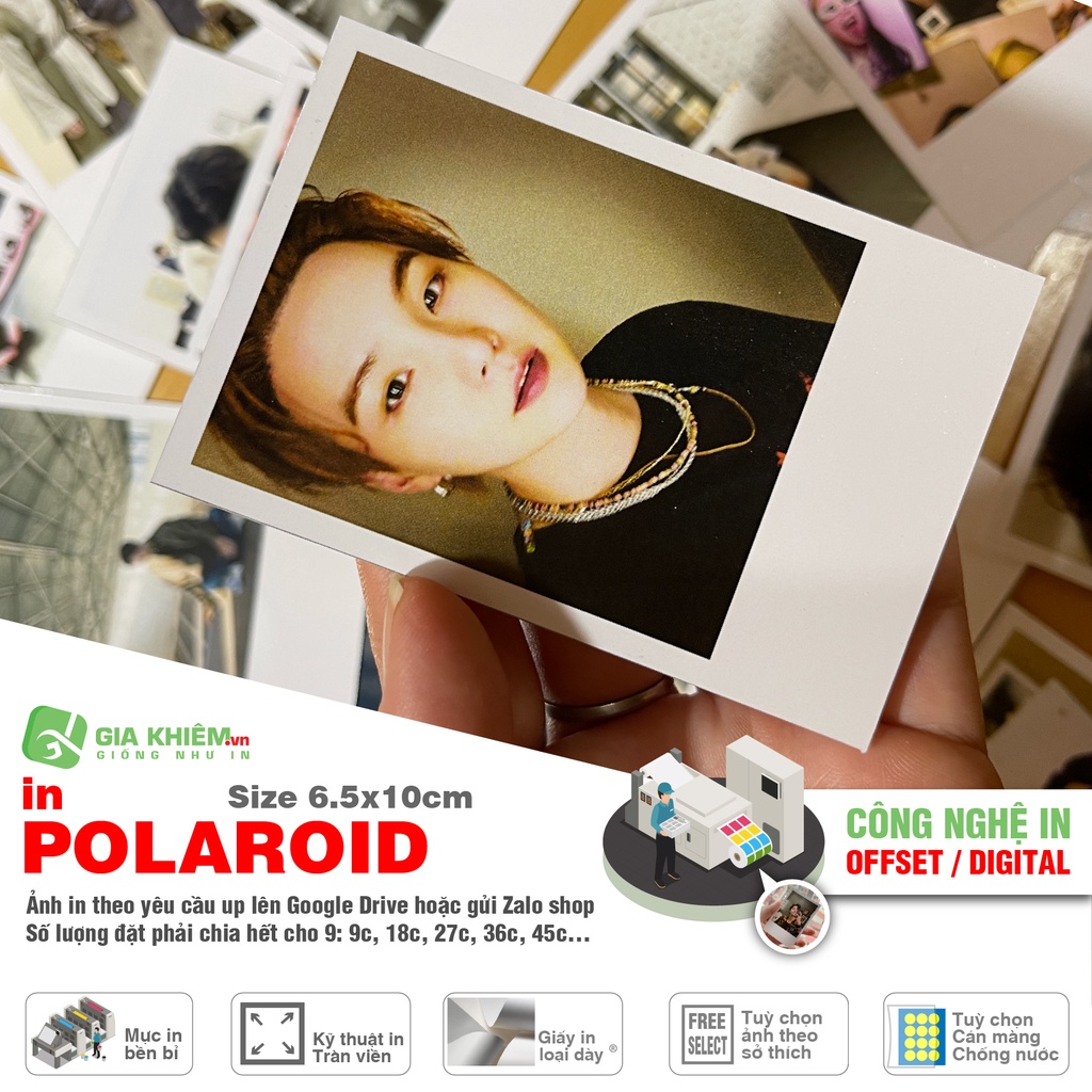 In combo 9 ảnh Polaroid không phai không nhòe màu size 6.5x10 ảnh theo yêu cầu