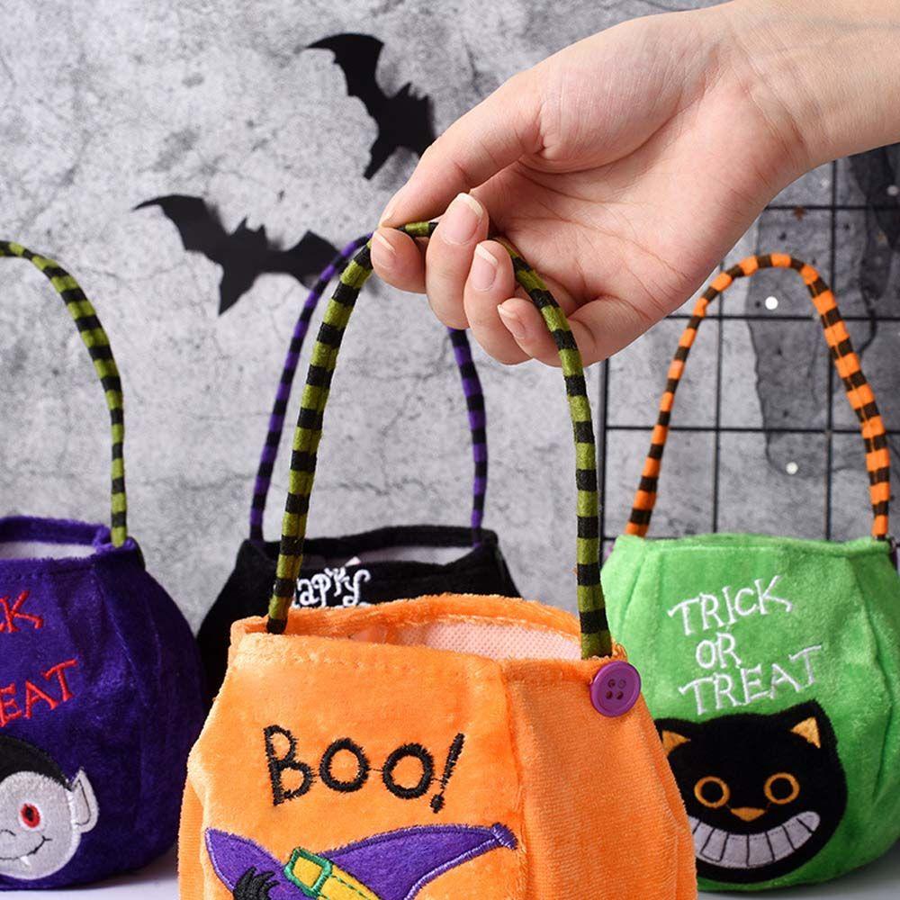 DARNELL Candy Bag Festival Pumpkin Tote Bag For Children Kids Trick Or Treat Props Storage Bucket