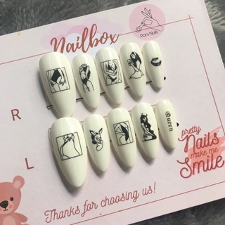 Nail box thiết kế màu trắng cô gái cá tính màu trắng 🤍👩‍🦳| ảnh thật 100%
