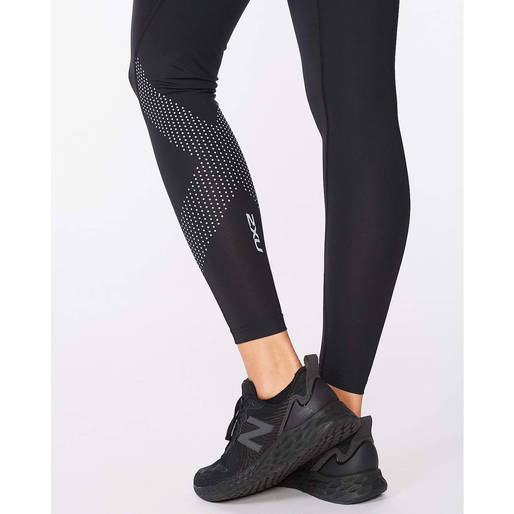 Quần Bó Thể Thao Nữ 2XU MID-RISE COMPRESSION Màu Đen 2XUWA2864BBF