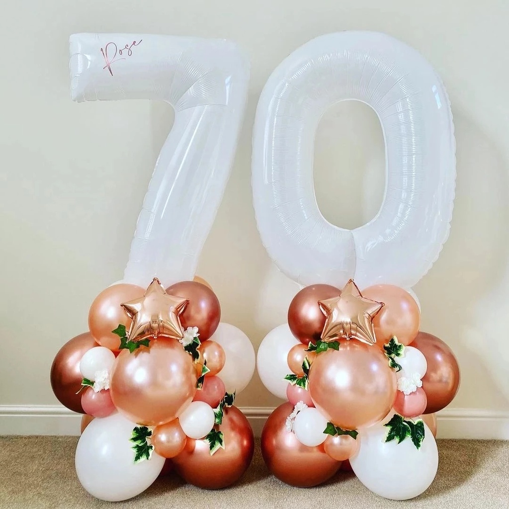 Bong Bóng Hình Hoa Cúc Trắng 40cm + 32 Inch Dùng Trang Trí Sinh Nhật / Đám Cưới / Valentine
