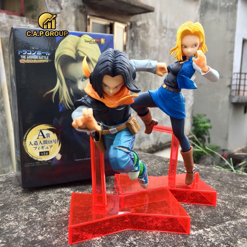 Mô hình Dragon Ball nhân vật Android 17 và Android 18 Anh em Píc Póc trong 7 Viên Ngọc Rồng - I30