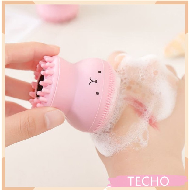 (Hàng Mới Về) Cọ Rửa Mặt Tạo Hình Bạch Tuộc Độc Đáo