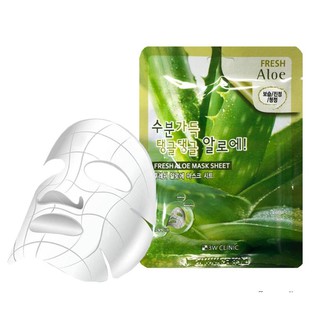 Mặt Nạ Dưỡng Ẩm Da Chiết Xuất Nha Đam 3W Clinic Fresh Aloe Mask Sheet 23ml