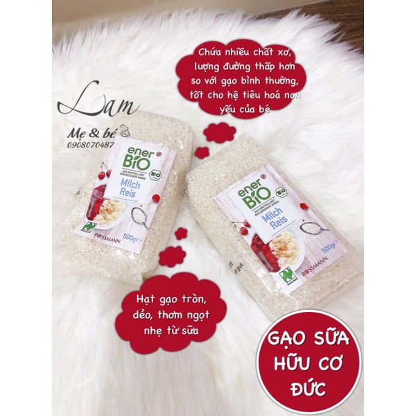 Gạo sữa hữu cơ Bio Đức 500gr (DATE 19/9/23)