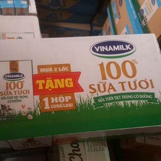 Thùng sữa vinamilk 110ml có đường