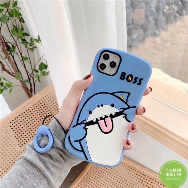 🦈Tặng kèm móc tay🦈 Iphone  6 7 8 6plus 7plus 8plus X Xs max 11 11 pro max Ốp cá mập xanh  chống sốc Baby shark | BigBuy360 - bigbuy360.vn