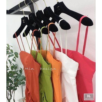Váy đầm 2 dây maxi túi sườn nhiều màu
