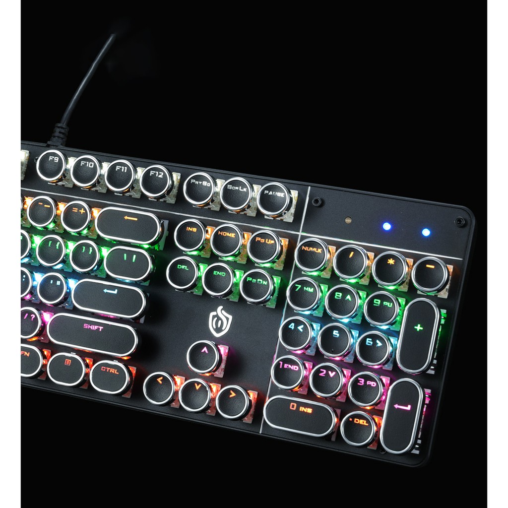 Bàn Phím Cơ Blue Switch HP GK400Y Phím Tròn Mạ Bạc - Hơn 20 Chế Độ Led Tùy Chỉnh ( Đen , Trắng ) | BigBuy360 - bigbuy360.vn