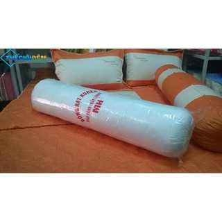 Ruột Gối Ôm Bông Trắng Cao Cấp Kết Hợp Với Lớp Vải Cotton Mềm Mịn, Thoáng Mát, Thấm Hút Tốt, Siêu Nhẹ, Kích Thước 35x100