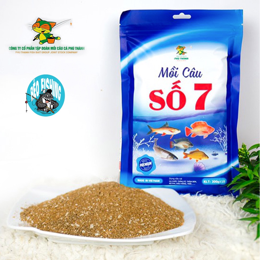 Mồi câu cá Phú Thành 5,6,7,8,9 300g dành cho câu cá chép, trắm, rô phi, diếc, trôi